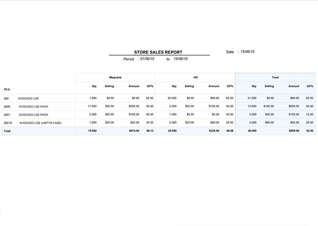 Store Sales Report