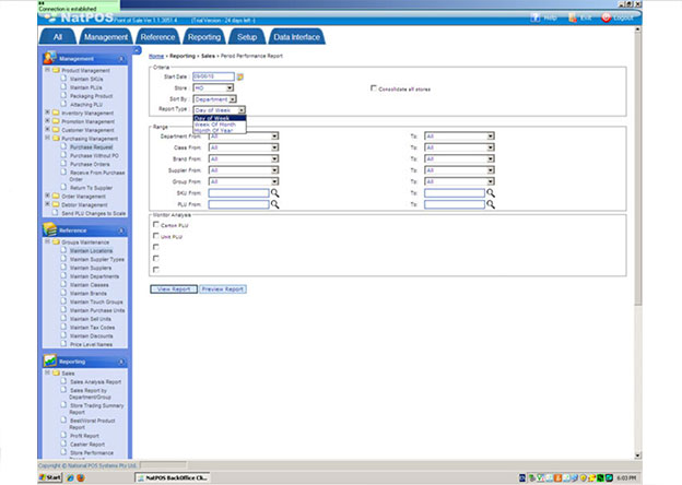 Summary Report Criteria